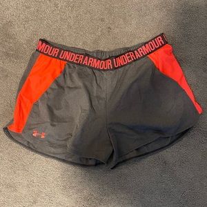 Under Armour• Coral and Grey• Athletic shorts• XL